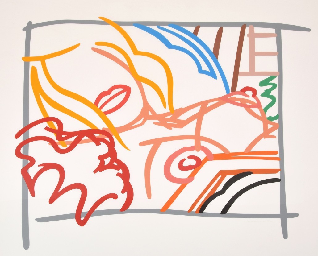 Tom Wesselmann (American, 1931-2004), 1985 signed, limited-edition lithograph, ‘Bedroom Blonde Doodle with Photo,’ est. $10,000-$15,000