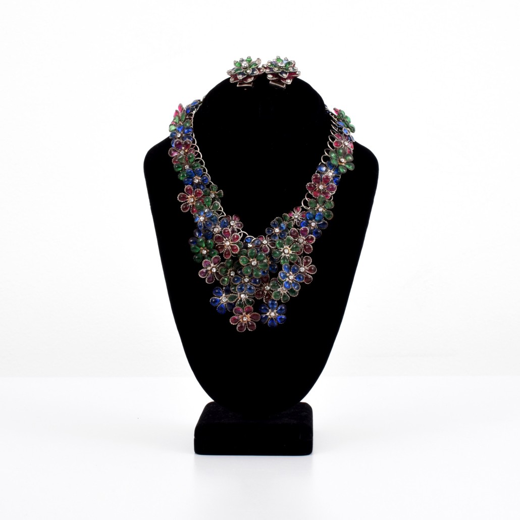 Maison Gripoix for Chanel necklace and earrings, est. $7,000-$8,000