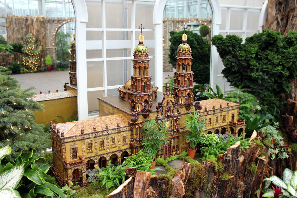 Meijer Gardens' model of the Basilica of Our Lady of Zapopan, Zapopan, Mexico. Image courtesy Frederik Meijer Gardens & Sculpture Park.