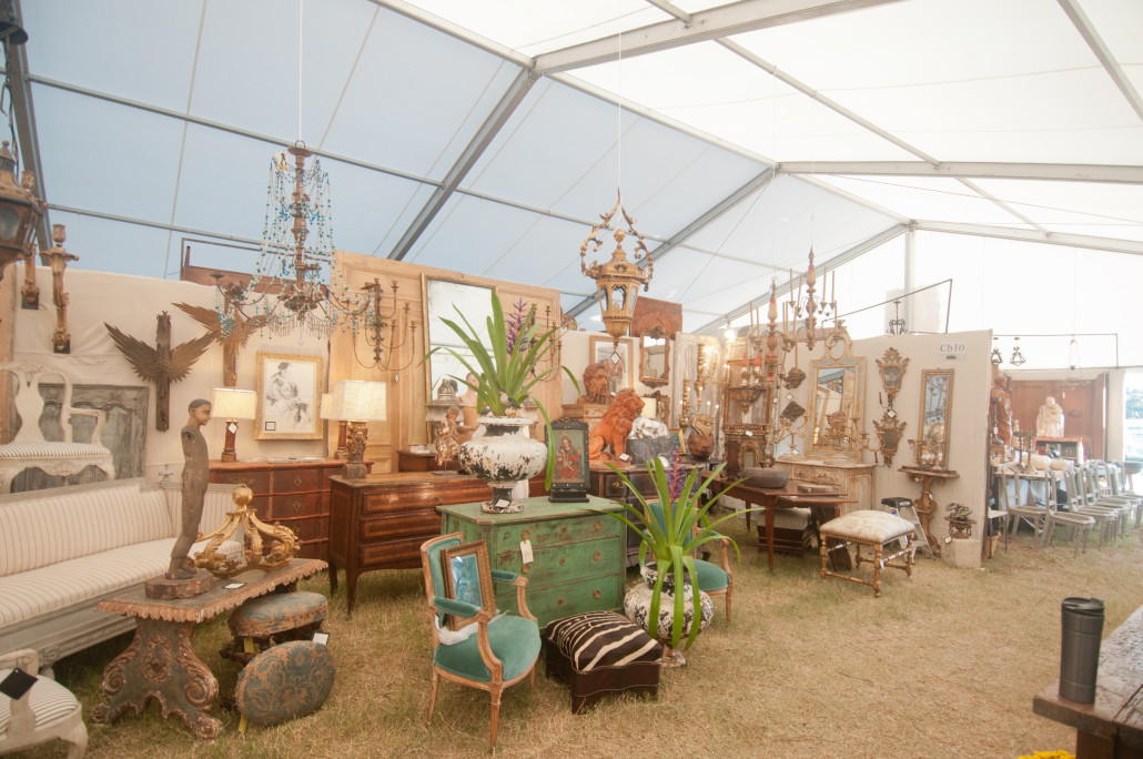 A beautifully stocked booth in Tent C. Marberger Farm Antique Show image 