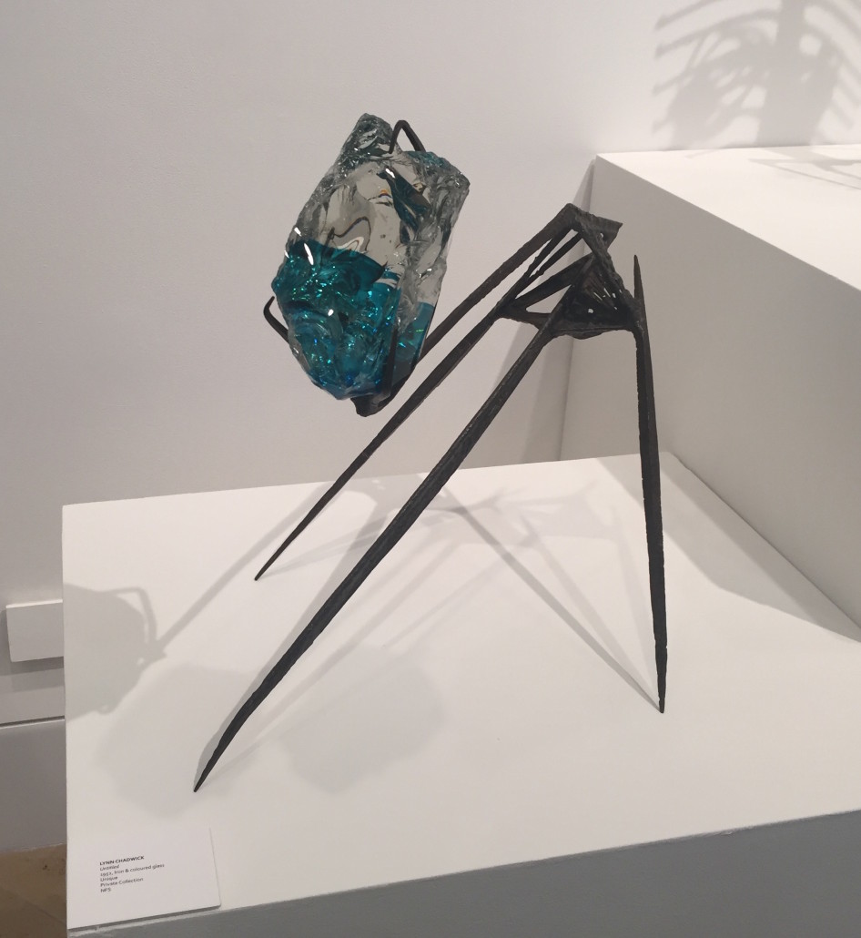 Lynn Chadwick’s spiky ‘Untitled’ of 1952 in iron and colored glass, included in Pangolin Gallery’s London exhibition ‘Conjunction,’ contrasting Chadwick’s work with that of his contemporary Geoffrey Clarke. Image Auction Central News