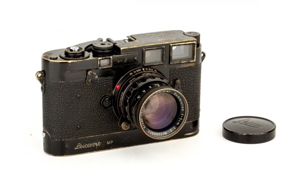 Leica MP camera in original black paint. L&H Auction image 