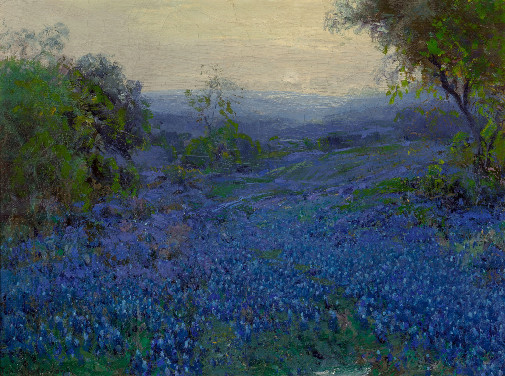 Julian Onderdonk (American, 1882-1922), ‘Bluebonnets in Spring,’ oil on canvas 12 x 16 inches (30.5 x 40.6 cm). Estimate: $60,000-$80,000. Heritage Auctions image 