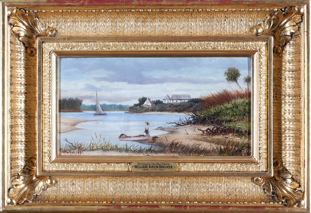 William Aiken Walker, 'Bringing in the Dory.' Price realized: $61,250. Neal Auction Co. image Lot 175, “Bringing in the Dory,” 
