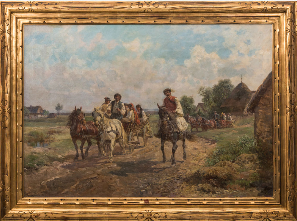 Lot 3 – Fritz van der Veen (1873-1936), ‘Magyars Traveling.’ Gray’s Auctioneers image
