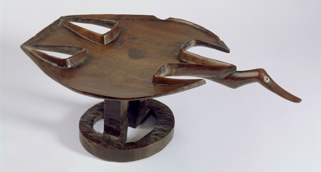 A ‘priest’s dish’ in duck form on pedestal, included in ‘Fiji: Art and Life in the Pacific’ at the Sainsbury Center. Image courtesy of Sainsbury Center for the Visual Arts Collection