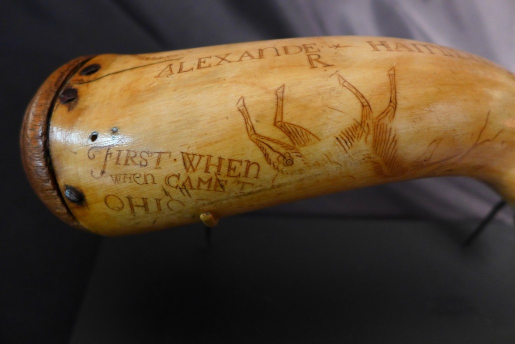 The Alexander Hamilton Powder Horn, 1773, to be auctioned Jan. 11, 2016 by Sterling Associates