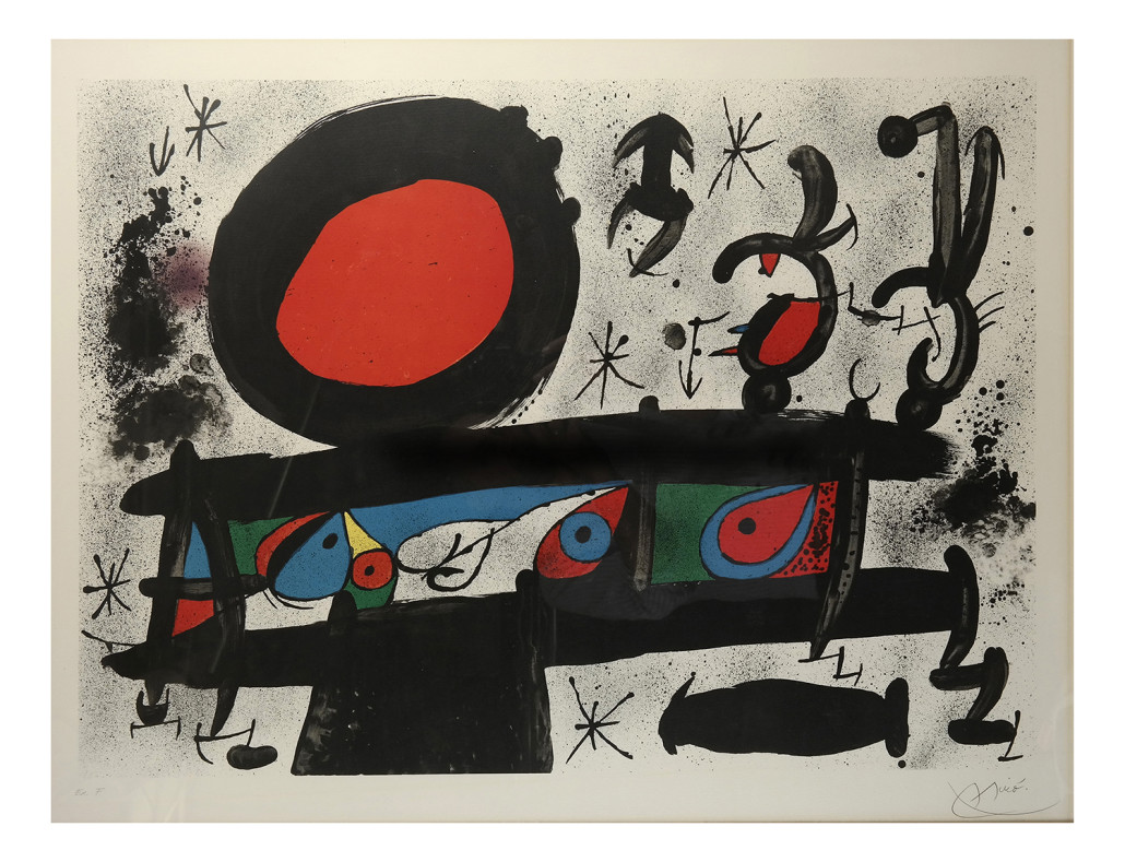 Lot 427 - Joan Miro lithograph, est. $4,000-$6,000. Roland Auctions image