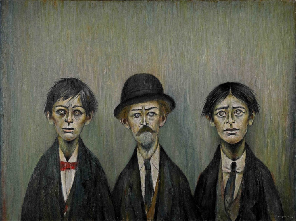 “Father And Two Sons”, Lowry’s record-priced portrait, which, with auctioneer’s charges, sold for £1,625,000. Photo Sotheby’s