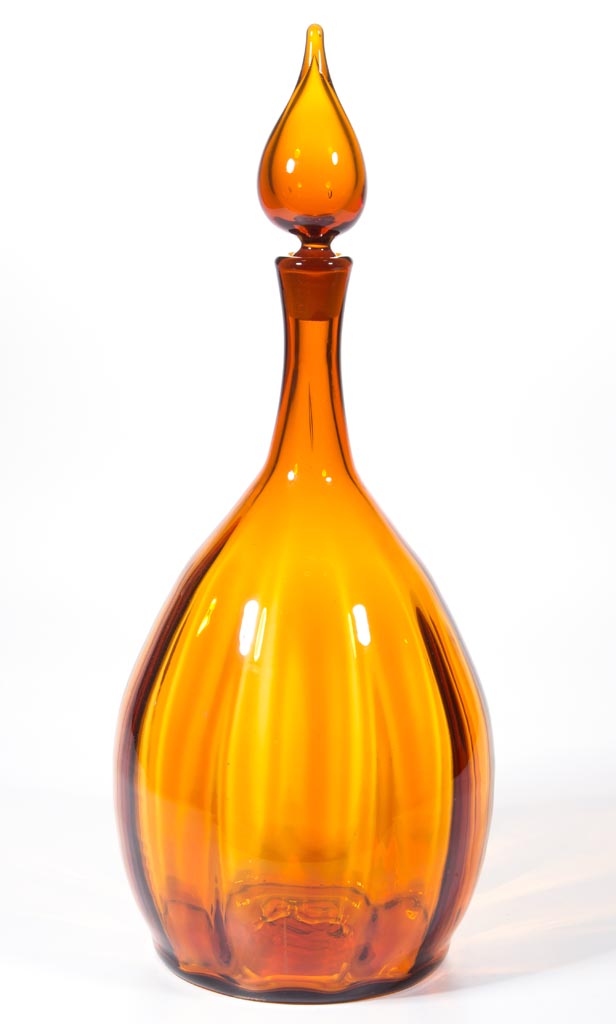 Large Blenko glass, Joel Philip Myers design no. 6418 decanter, second half 20th century, 21 5/8in high overall. Jeffrey S. Evans & Associates image