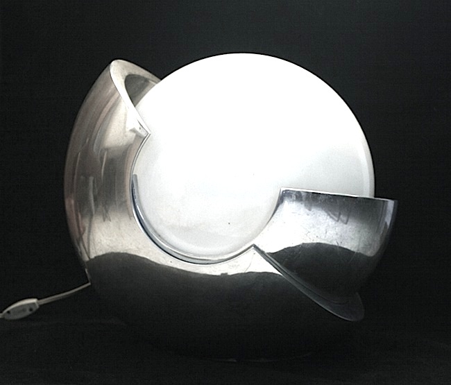 Giacomo Benevelli, Roto sculpture lamp. Aluminium and glass, signed and dated 1971. Nova Arts image