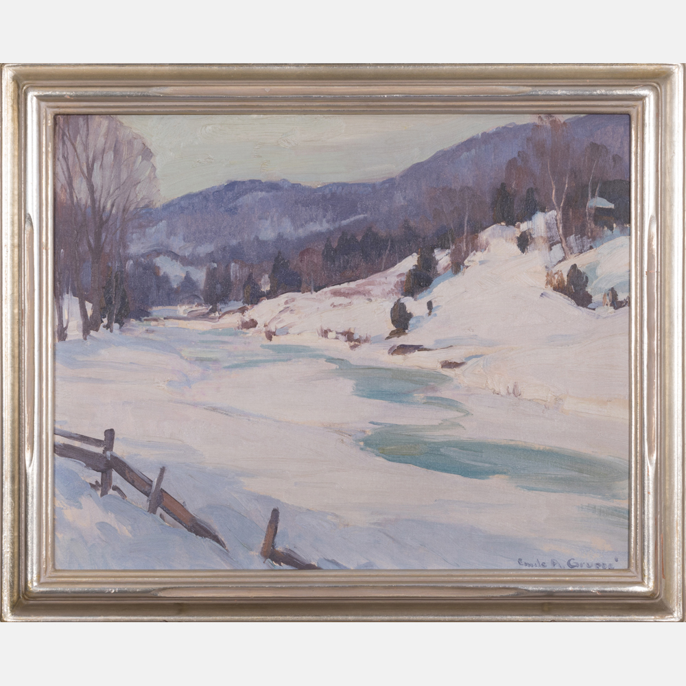 Emile Gruppe’s ‘Winter Scene’ will open the Jan. 27 auction. The 16-by-20 oil on canvas painting is estimated at $1,500-$2,500. Grays’ Auctioneers image 