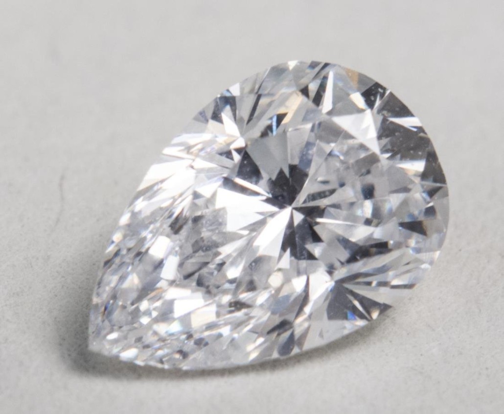 Pear-shape diamond, 1.12 carats, sold for $4,800. Capo Auction image