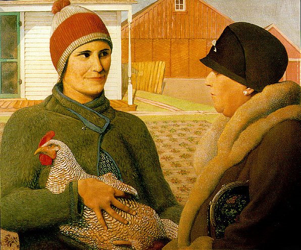 Grant Wood, 'Appraisal.' Image courtesy of Wikimedia Commons.