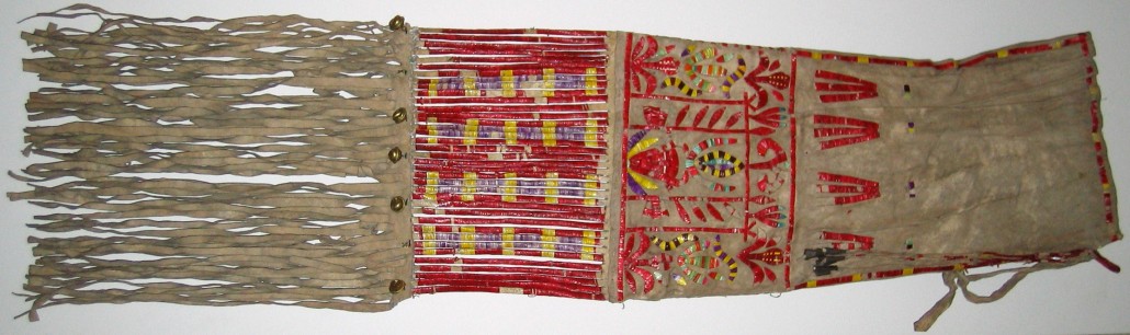 Circa-1870 Sioux quilled pipe bag decorated with rare cocoon imagery. This is not the bag involved in the theft and recovery but is used for illustrative purposes only. 