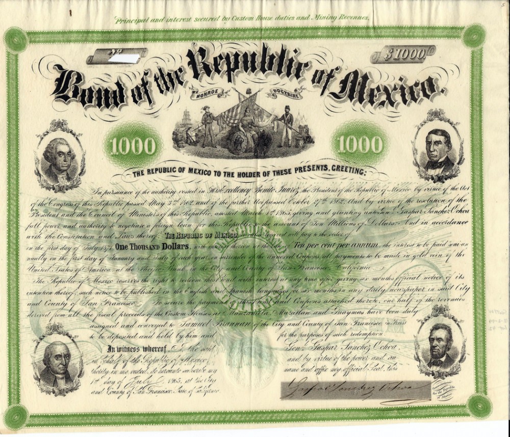 Republic of Mexico bond